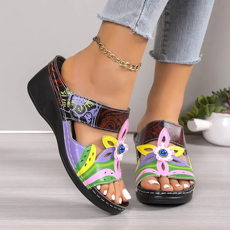 Open Toe Wedge Sandals -  by Trendsi | Available at Handbags Specialist Headquarter