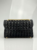 Shiny Glass Rhinestone Chain Clutch