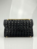 Shiny Glass Rhinestone Chain Clutch