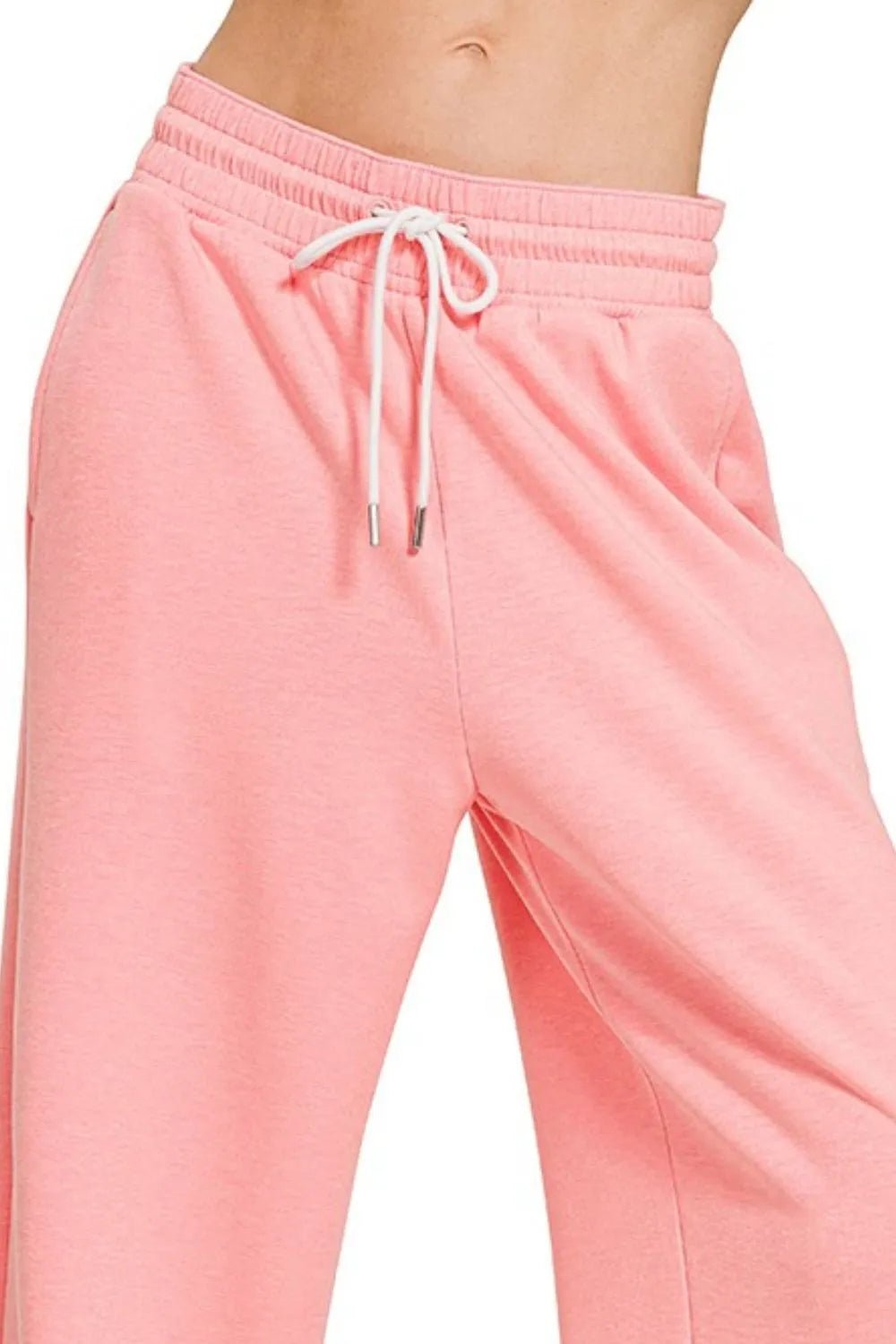 Zenana Scuba Drawstring Pants - Women Pants by Trendsi | Available at Handbags Specialist Headquarter