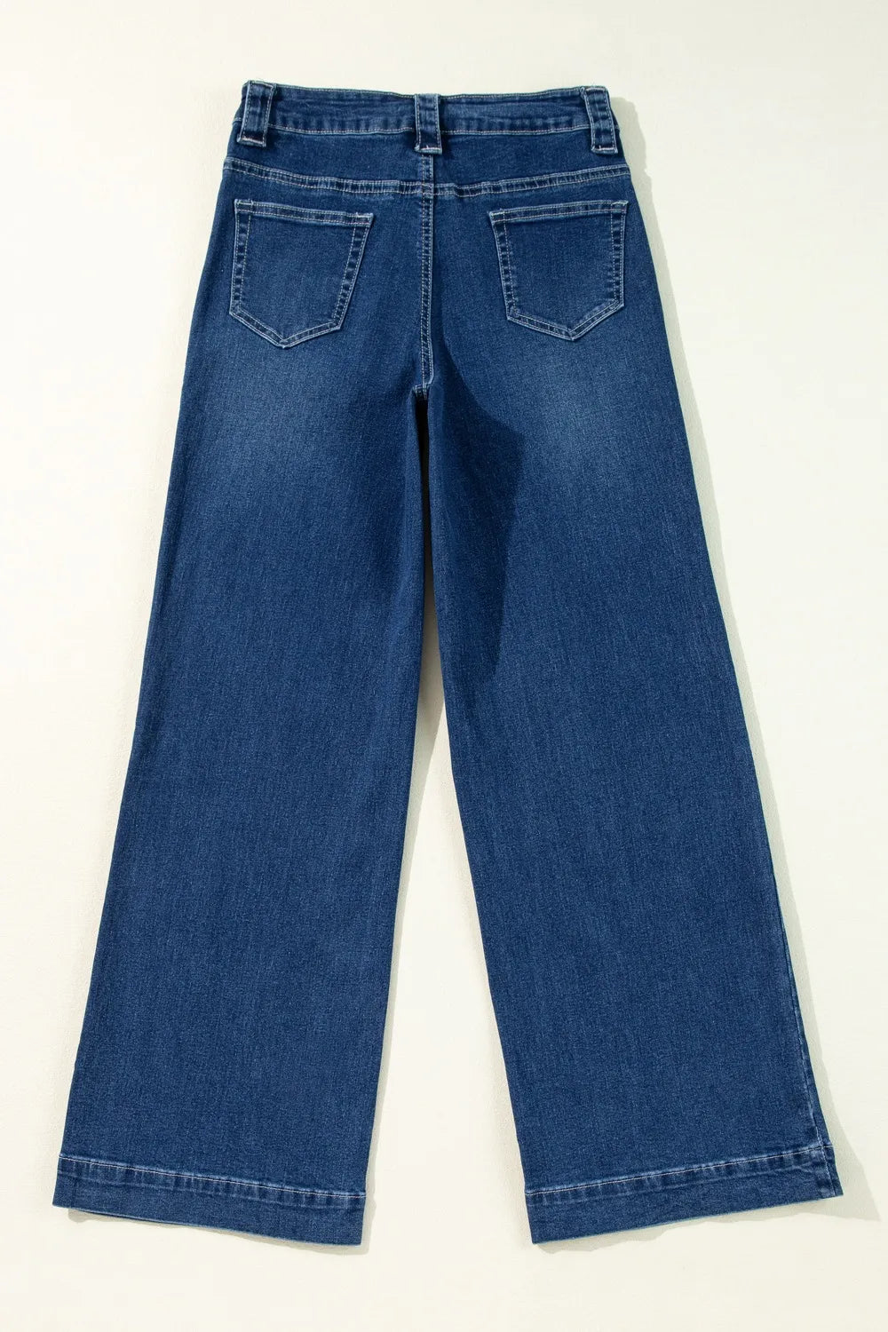 Wide Leg Pocketed High Waist Jeans - Women / Jeans & Denim by Trendsi | Available at Handbags Specialist Headquarter