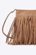 Adored PU Leather Crossbody Bag with Fringe - Crossbody Bag by Trendsi | Available at Handbags Specialist Headquarter
