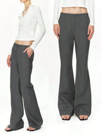 High Waist Flare Leg Trousers - Women Pants by Trendsi | Available at Handbags Specialist Headquarter