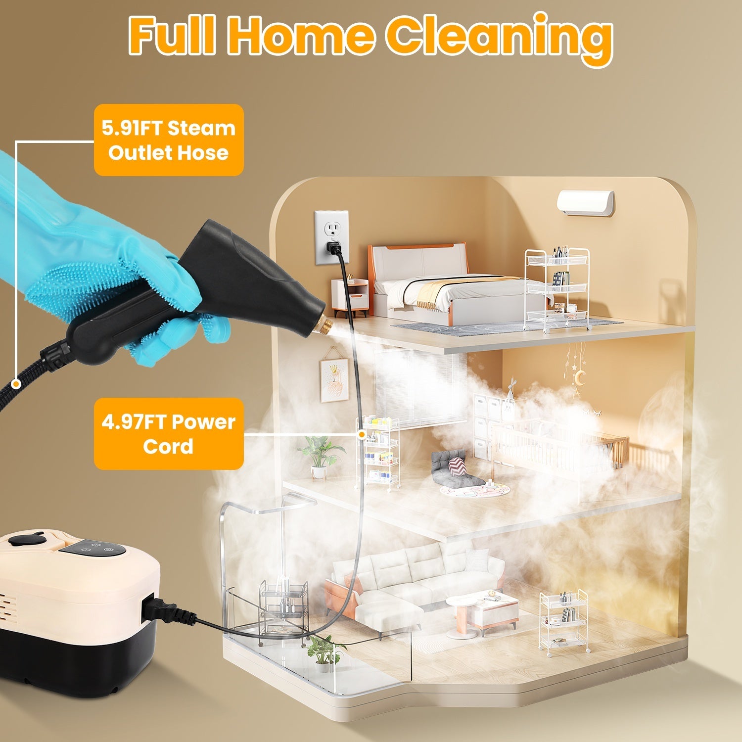 JetClean Pro: 1500W Handheld Cleaner with 8 Tools - appliances by Trendsi | Available at Handbags Specialist Headquarter