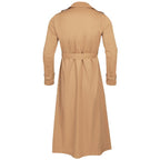 Grandeur Lapel Double-Breasted Belted Trench Coat