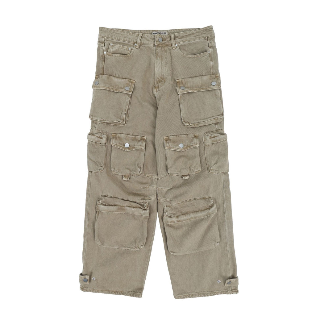 Loose Fit Straight Wide Leg Men's Cargo Pants