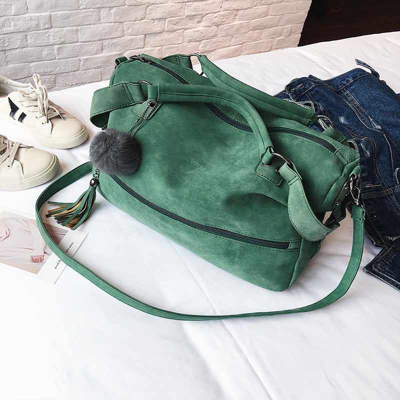 Hair ball matte handbag