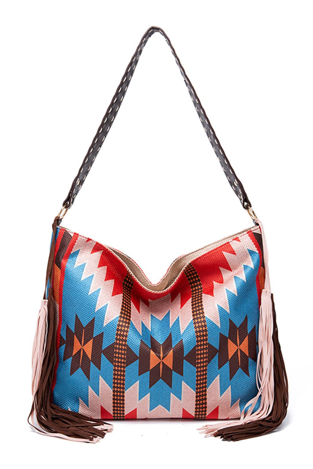 Geometric Canvas Tote Bag - Tote Bag by Trendsi | Available at Handbags Specialist Headquarter