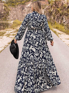 Plus Size Long Sleeve Maxi Dress - Dresses by Trendsi | Available at Handbags Specialist Headquarter