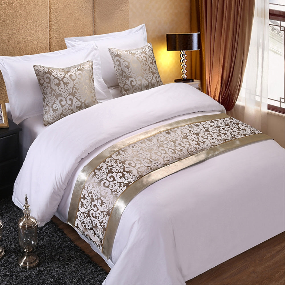 Golden Jade Luxe: Modern Bed Ensemble