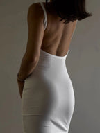 Backless Scoop Neck Bodycon Cami Dress - Maxi Dress by Trendsi | Available at Handbags Specialist Headquarter