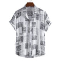 Men's Plus Size Casual Printed Short Sleeve Shirt - mens-shirts by Trendsi | Available at Handbags Specialist Headquarter