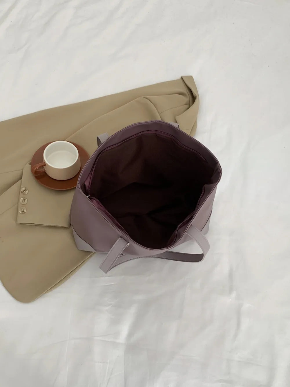 PU Leather Medium Tote Bag - Tote Bag by Trendsi | Available at Handbags Specialist Headquarter