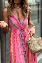 Printed Surplice Maxi Cami Dress - Maxi Dress by Trendsi | Available at Handbags Specialist Headquarter