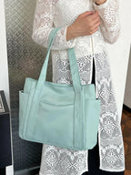 Oxford Cloth Tote Bag with Zipper - Tote Bag by Trendsi | Available at Handbags Specialist Headquarter