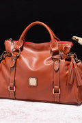 PU Leather Handbag with Tassels - Handbags by Trendsi | Available at Handbags Specialist Headquarter