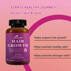 Hair Growth Vitamins with Biotin & Collagen, 60-Day Supply