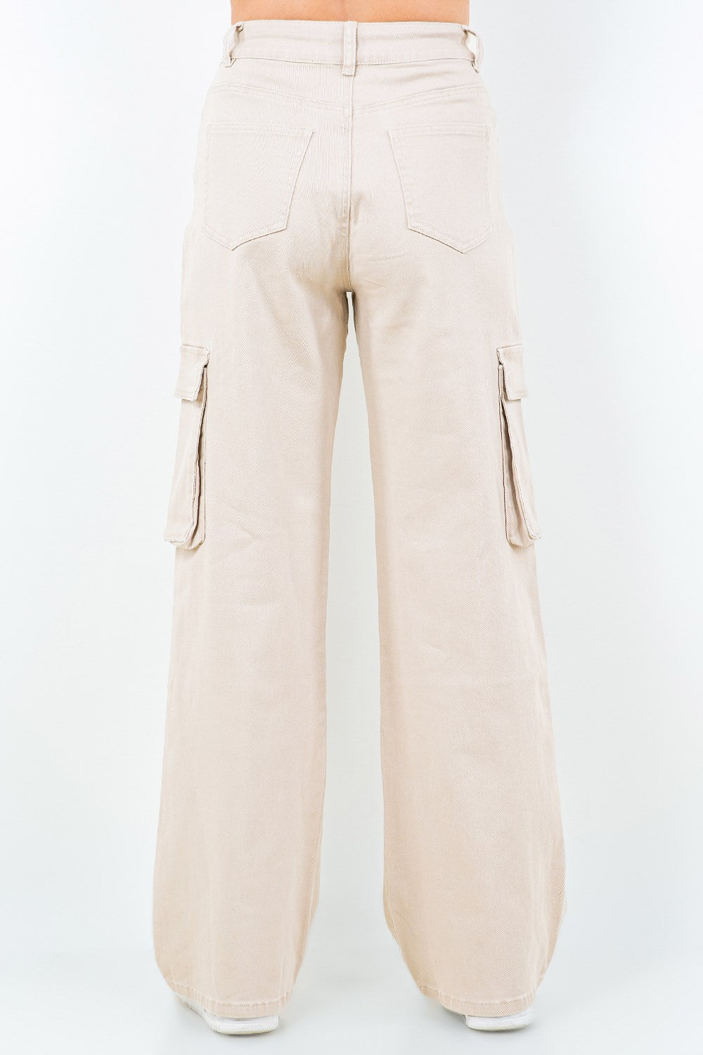 American Bazi Full Size Drawstring Wide Leg Cargo Pants Plus Size -  by Trendsi | Available at Handbags Specialist Headquarter