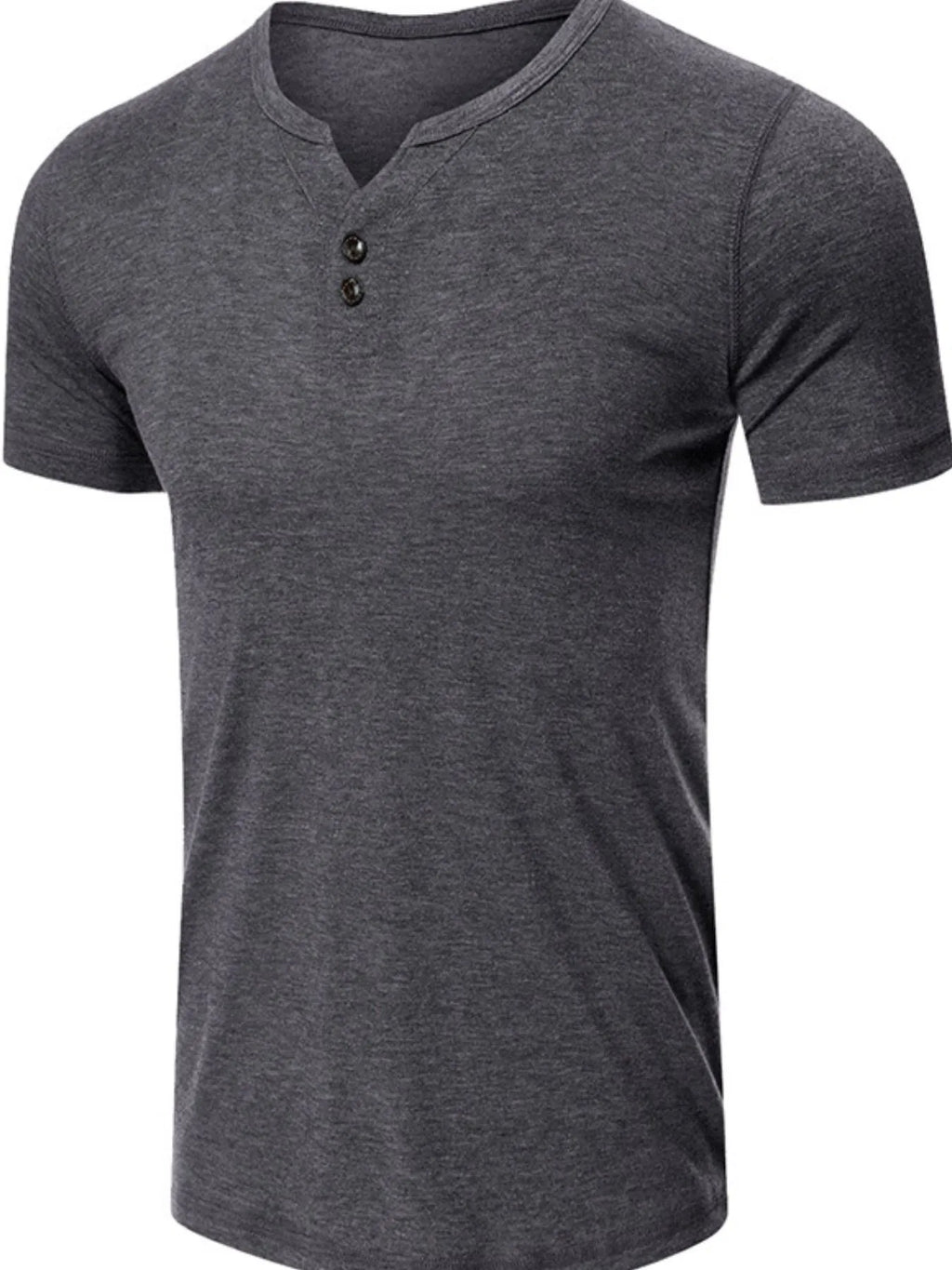 Men's Henley Short Sleeve Polo Top - Men's Polo shirt by Trendsi | Available at Handbags Specialist Headquarter