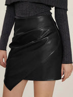 Ruched Mini Skirt with Zipper - Skirts by Trendsi | Available at Handbags Specialist Headquarter