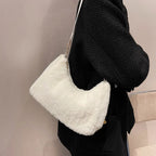Faux Fur Removable Strap Shoulder Bag - Handbags by Trendsi | Available at Handbags Specialist Headquarter