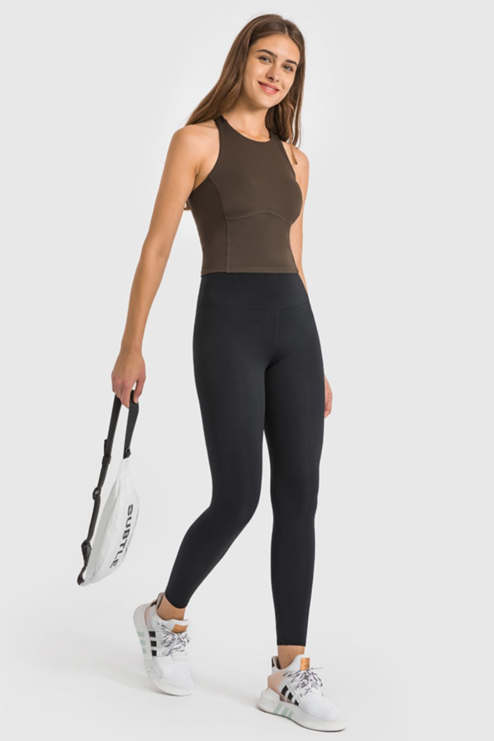 Millennia High Waist Ankle-Length Yoga Leggings - Leggings by Trendsi | Available at Handbags Specialist Headquarter