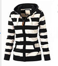 Hooded Striped Sweater – Cozy Long Sleeve Design for Modern Comfort