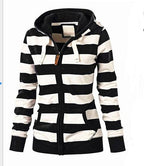 Hooded Striped Sweater – Cozy Long Sleeve Design for Modern Comfort