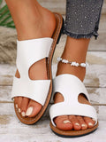 Cutout Open Toe Flat Sandals - Women Sandals by Trendsi | Available at Handbags Specialist Headquarter