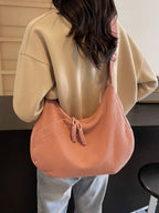 Ribbed Adjustable Strap Shoulder Bag - Handbags by Trendsi | Available at Handbags Specialist Headquarter