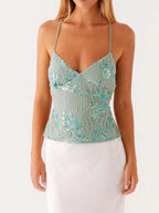 Crisscross Back V-Neck Cami - Tops by Trendsi | Available at Handbags Specialist Headquarter