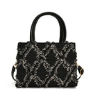 Diamond Pattern Fringe Edge Tote Bag - Tote Bag by Trendsi | Available at Handbags Specialist Headquarter