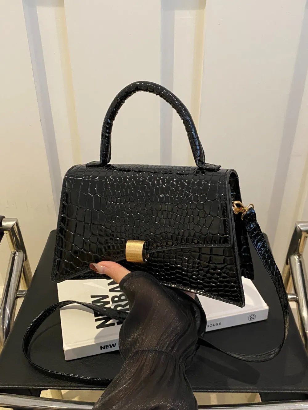 Solid Color PU Leather Handbag - handbags by Trendsi | Available at Handbags Specialist Headquarter