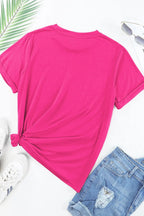 Sequin Easter Egg Short Sleeve T-Shirt - Tops by Trendsi | Available at Handbags Specialist Headquarter