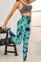 Tie-Dye High Waist Active Leggings - Leggings by Trendsi | Available at Handbags Specialist Headquarter