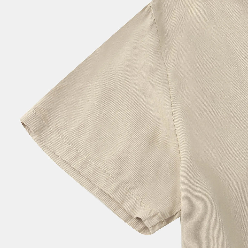 Men's Plus Size Casual Short Sleeve Button Down Shirt - mens-shirts by Trendsi | Available at Handbags Specialist Headquarter