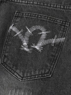 Men's Full Size Distressed Denim Jeans with Camo Patchwork Detailing Plus Size - Women / Jeans & Denim by Trendsi | Available at Handbags Specialist Headquarter