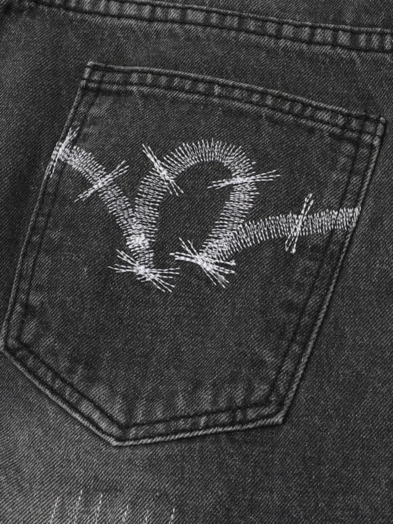 Men's Full Size Distressed Denim Jeans with Camo Patchwork Detailing Plus Size - Women / Jeans & Denim by Trendsi | Available at Handbags Specialist Headquarter