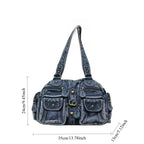 Women's Multi-pocket Distressed Vintage Crossbody Bag