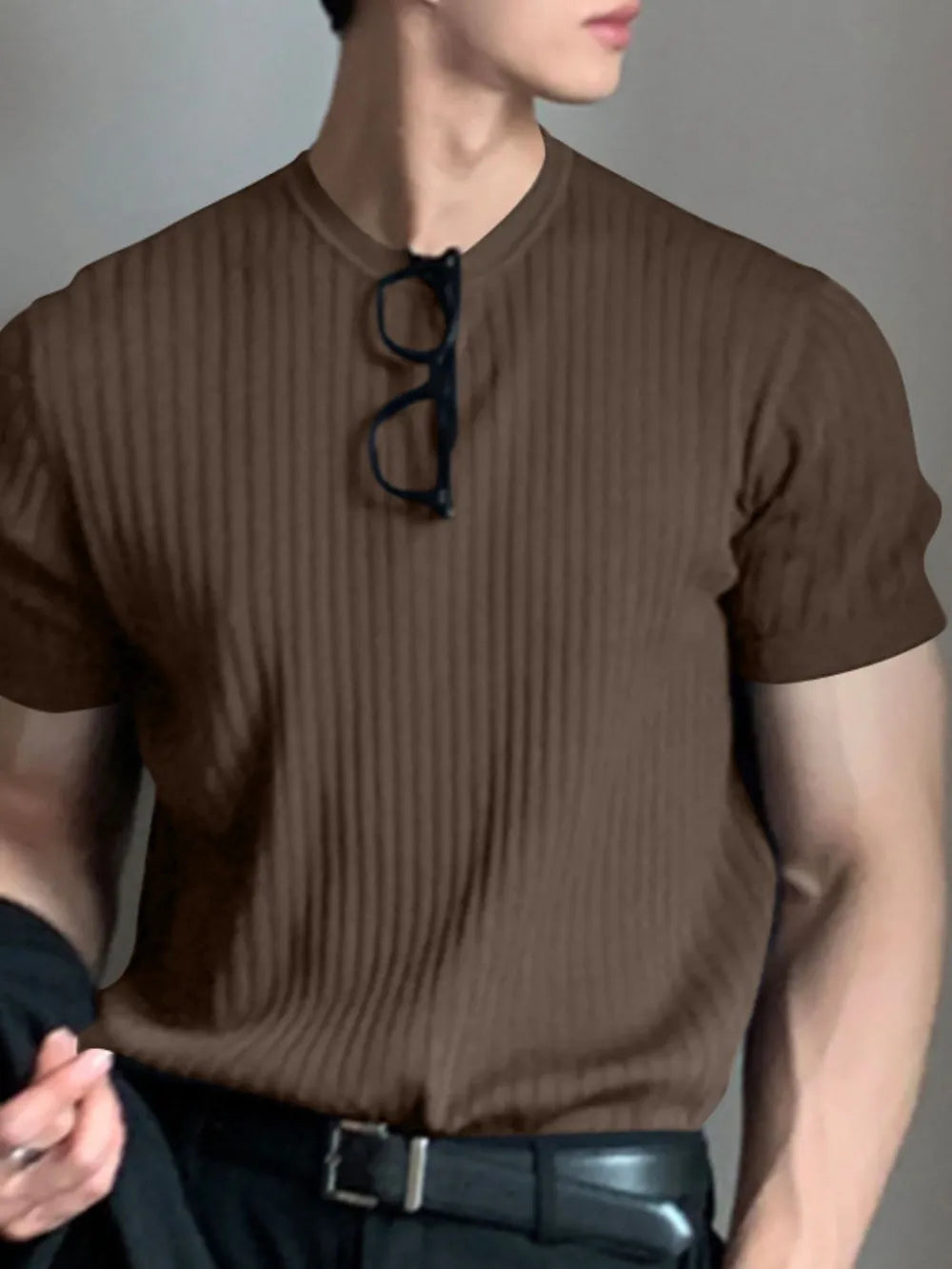 Men's Full Size Round Neck Short Sleeve T-Shirt Plus Size - Men's Shirts by Trendsi | Available at Handbags Specialist Headquarter