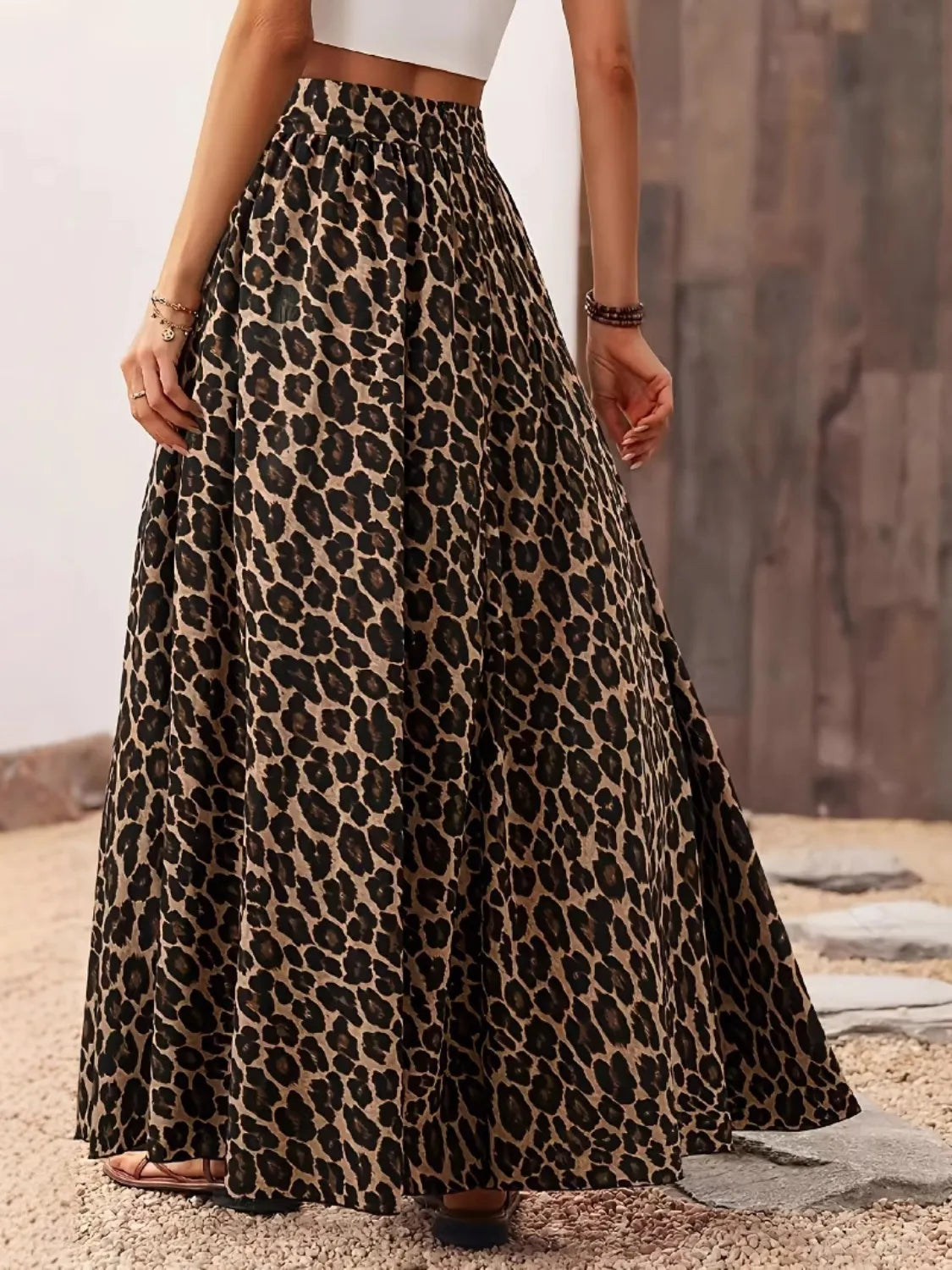 Leopard Maxi Skirt - Skirts by Trendsi | Available at Handbags Specialist Headquarter