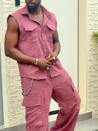 CargoCool Duo: Sleeveless Shirt & Pants Set