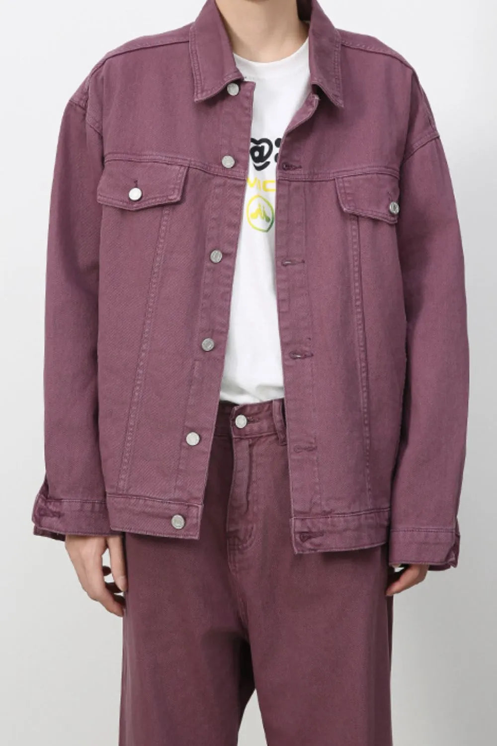 Men's Button Up Dropped Shoulder Denim Jacket - Men's jackets by Trendsi | Available at Handbags Specialist Headquarter