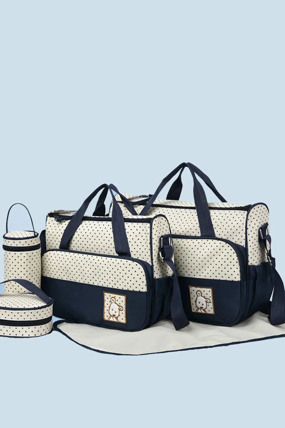 Oxford Cloth Contrast 4 Piece Bag Set - Tote Bag by Trendsi | Available at Handbags Specialist Headquarter