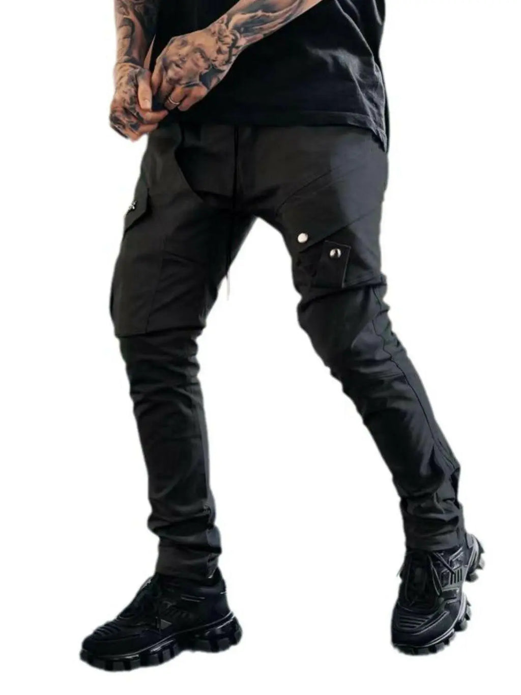 Men's Plus Size Pants with Cargo Pockets - Men's Pants by Trendsi | Available at Handbags Specialist Headquarter