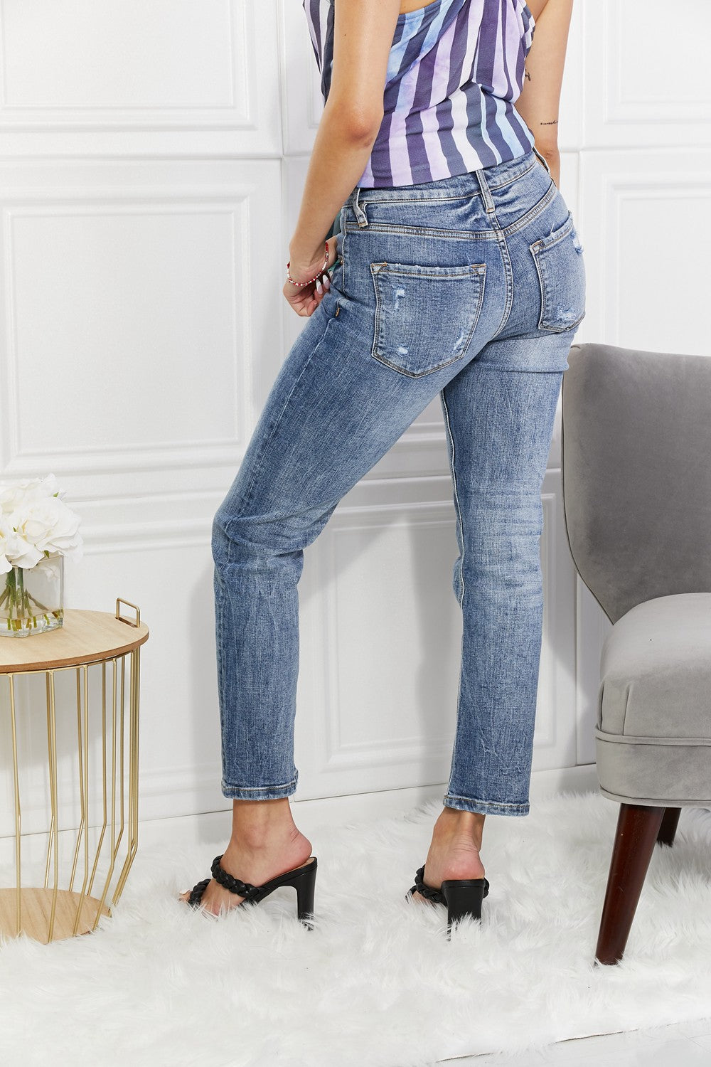 Kancan Full Size Amara High Rise Slim Straight Jeans Plus Size - Women / Jeans & Denim by Trendsi | Available at Handbags Specialist Headquarter