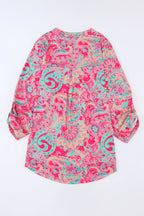 Plus Size Printed Notched Long Sleeve Blouse - Plus Size Shirts by Trendsi | Available at Handbags Specialist Headquarter