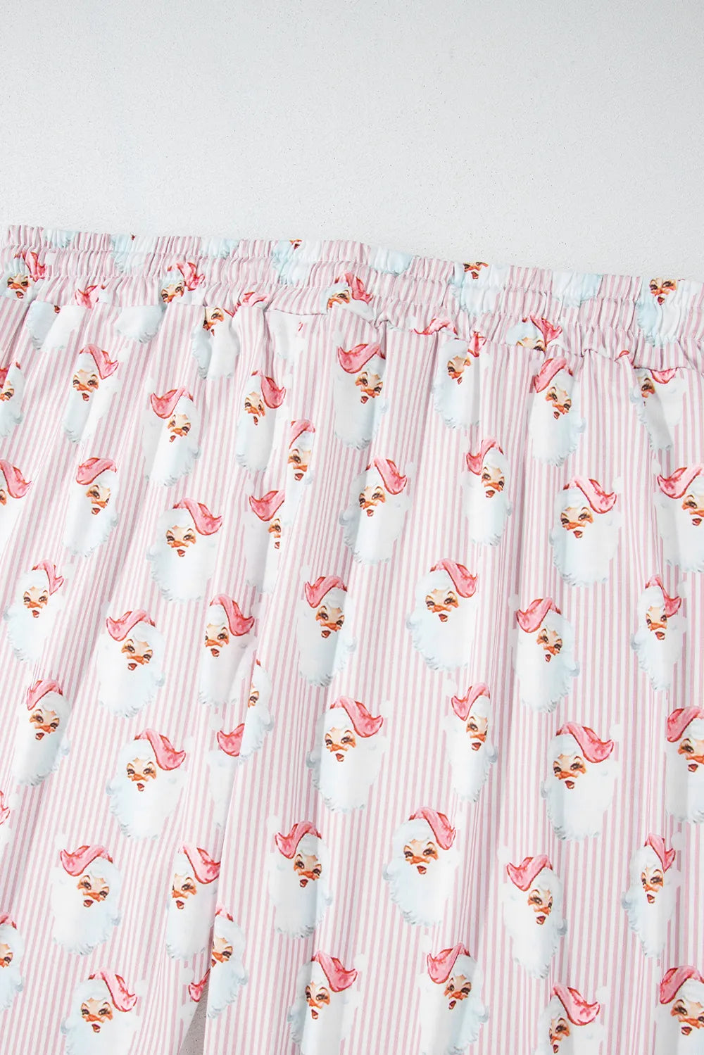 Santa Print Long Sleeve Top and Pants Lounge Set - Sleepwear by Trendsi | Available at Handbags Specialist Headquarter