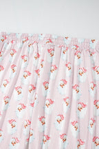 Santa Print Long Sleeve Top and Pants Lounge Set - Sleepwear by Trendsi | Available at Handbags Specialist Headquarter