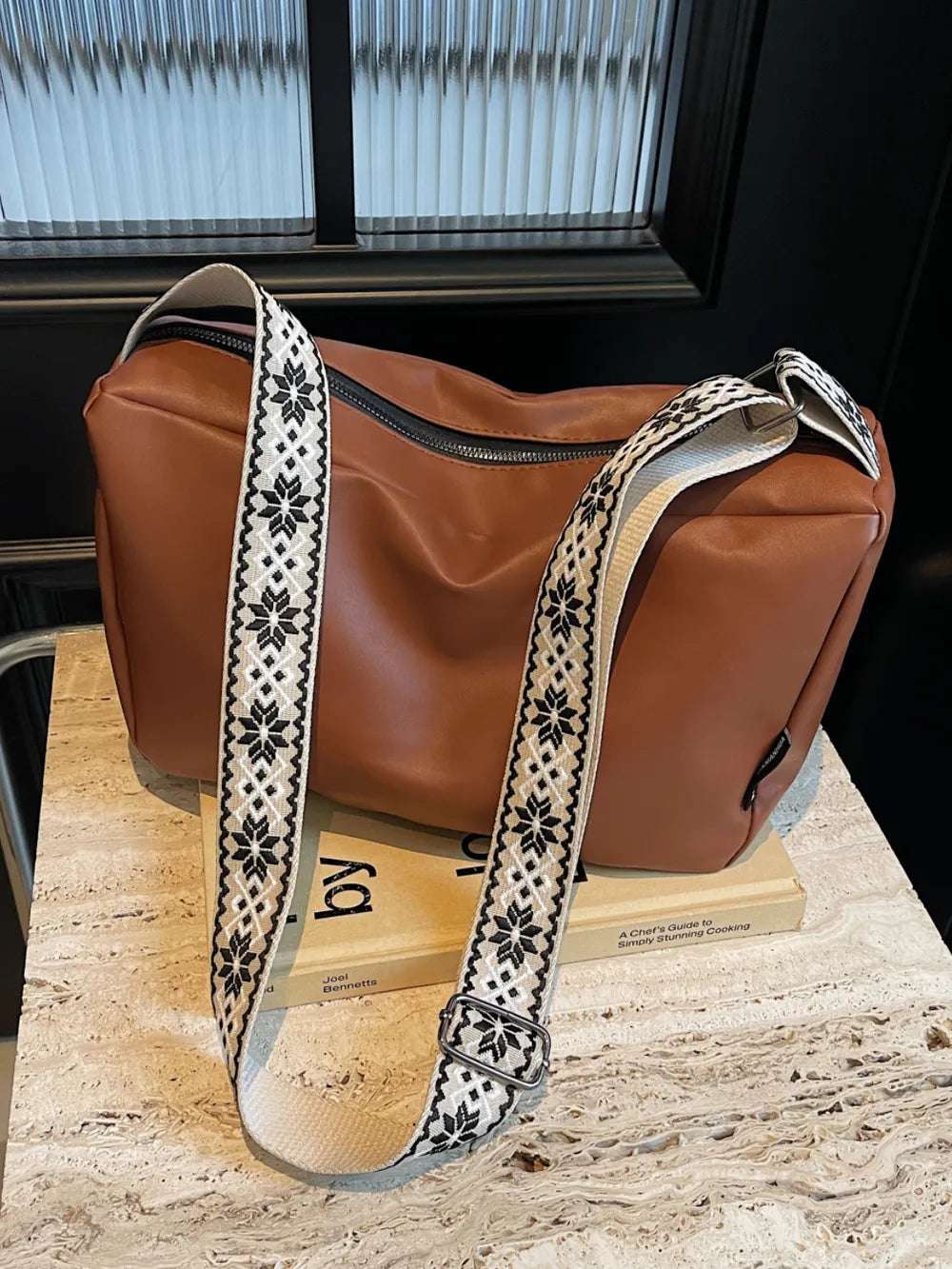 PU Leather Adjustable Strap Crossbody Bag - Crossbody Bag by Trendsi | Available at Handbags Specialist Headquarter